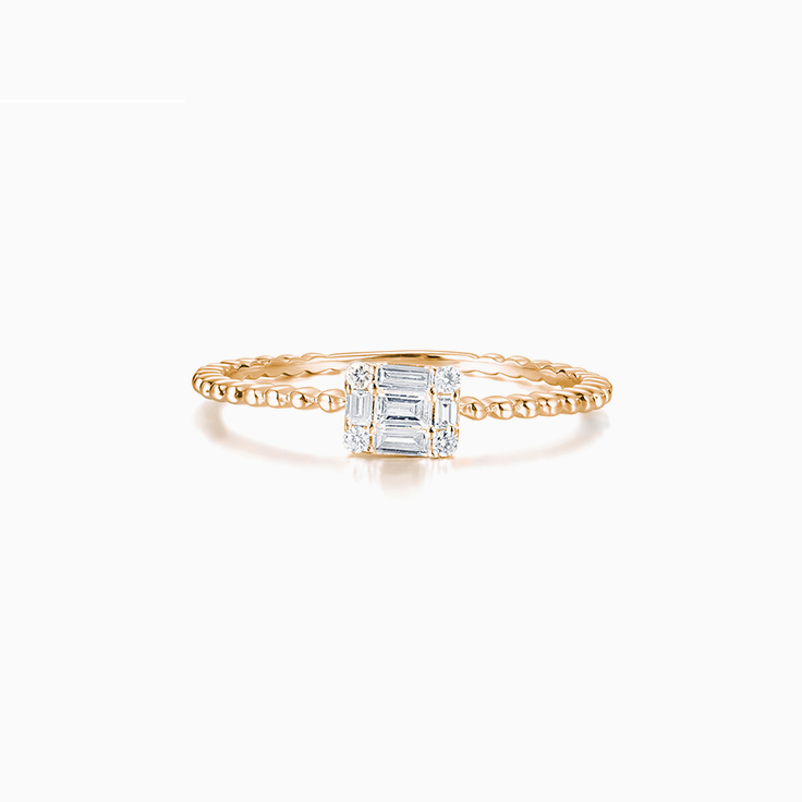 Baguette Diamond Cluster Ring