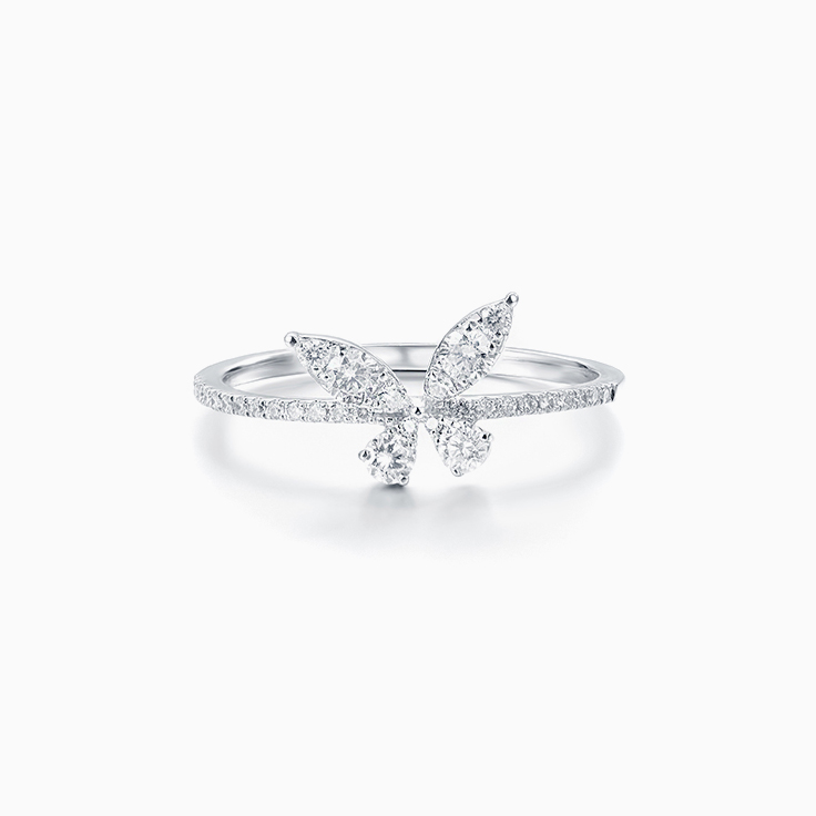 Diamond Butterfly Ring