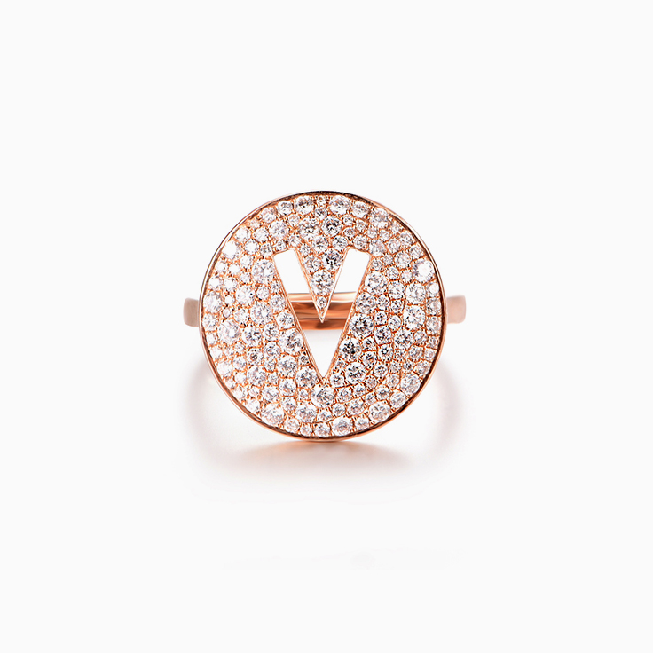 Personalised Diamond Disc Ring