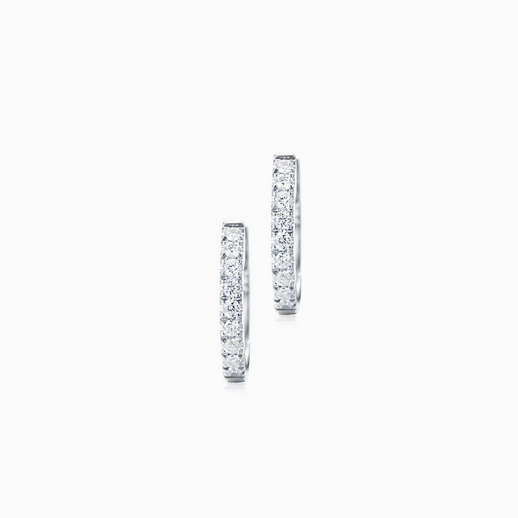 Round Diamond huggies