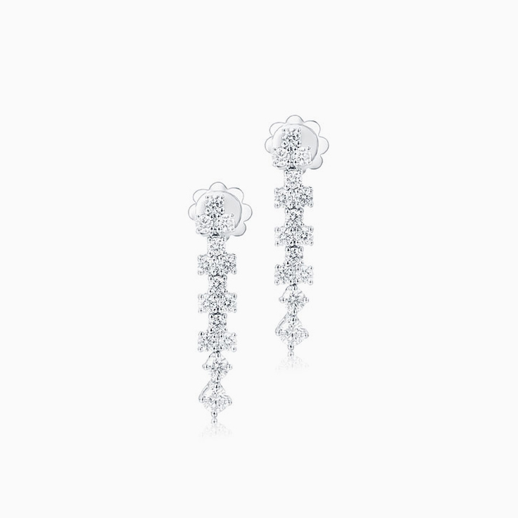 Diamond drop earrings