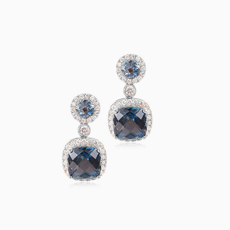 Gemstone and Diamond earrings