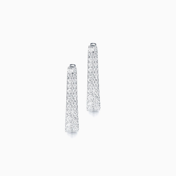 Double Row Diamond Huggies