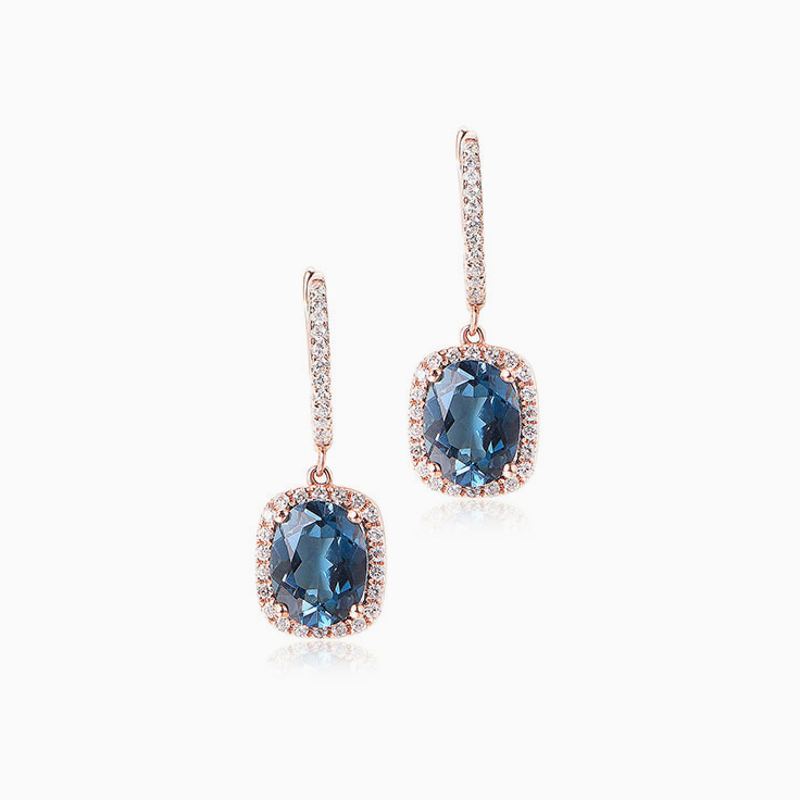London Blue Topaz Drop Earrings