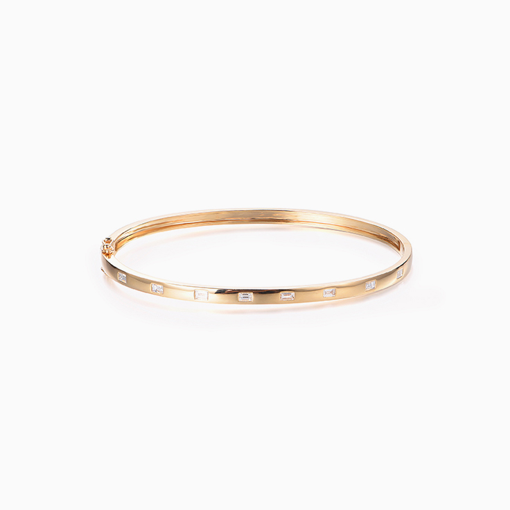 Drop Set Baguette Bangle