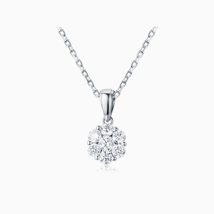 Cluster Diamond Pendant