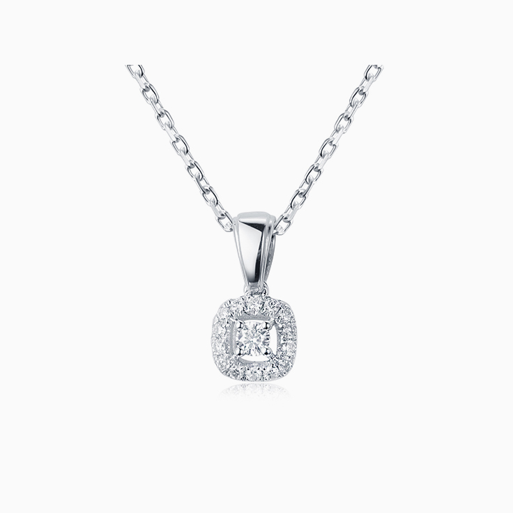 Cushion halo pendant