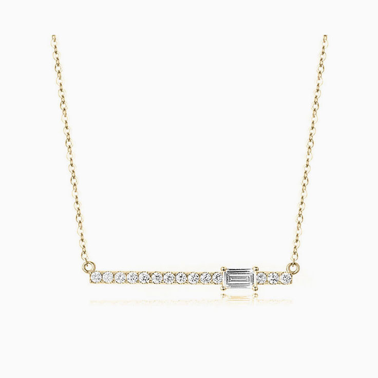 Diamond Bar Necklace