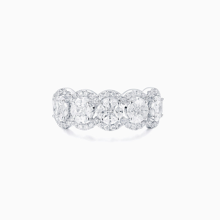 Round Cluster Diamond Band