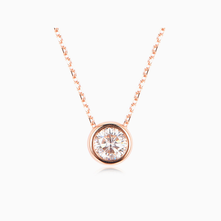 Solitaire Bezel Necklace