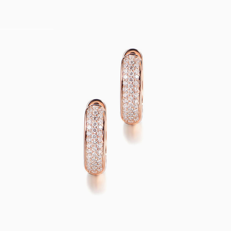 Pave Set Diamond Huggies