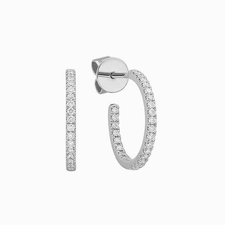 Petite Diamond hoops F1101