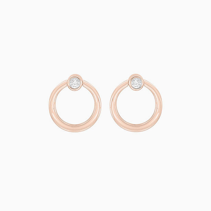 Circle Shape diamond studs F1172