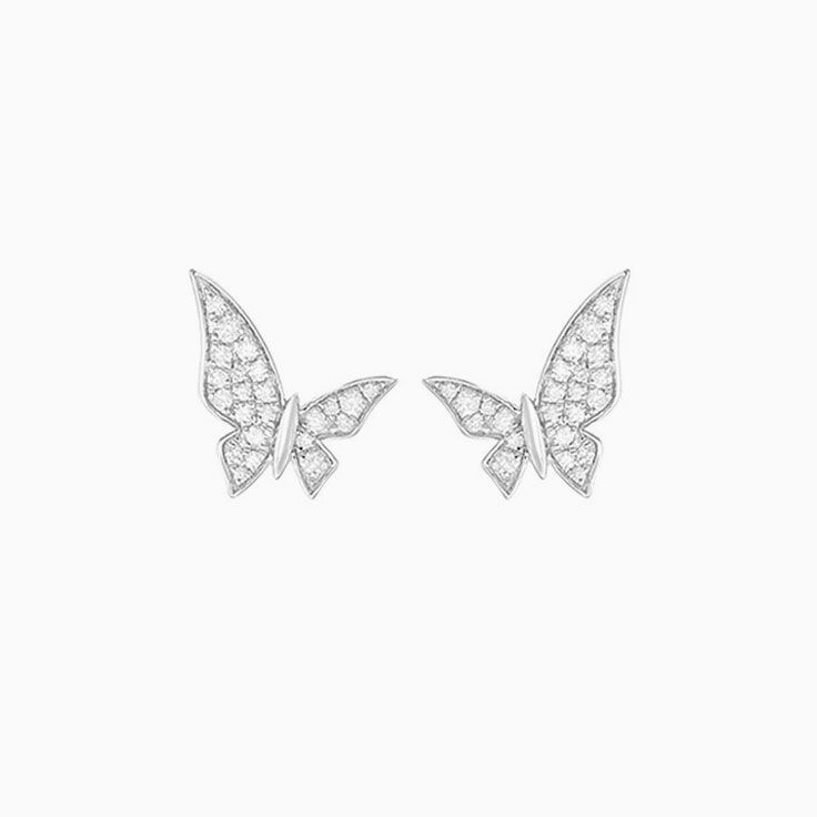 Diamond Butterfly Studs F1175