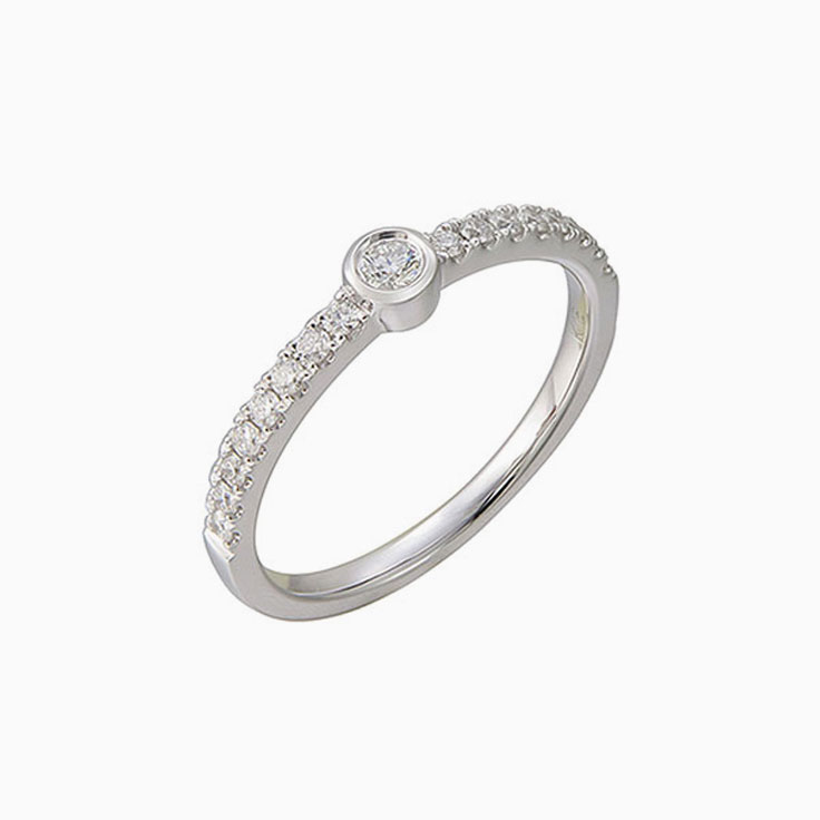 Centre Drop set Diamond ring