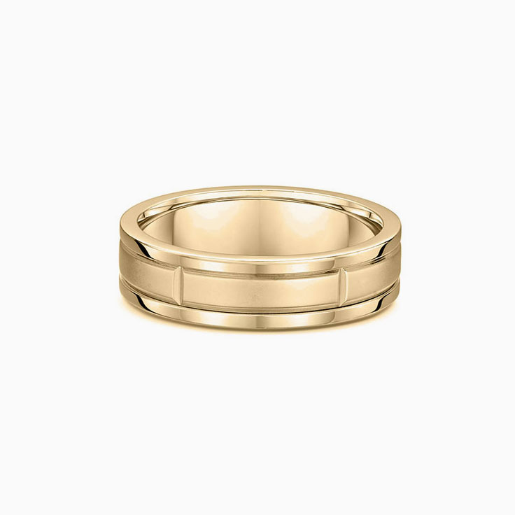 Carved Mens wedding ring 417A03