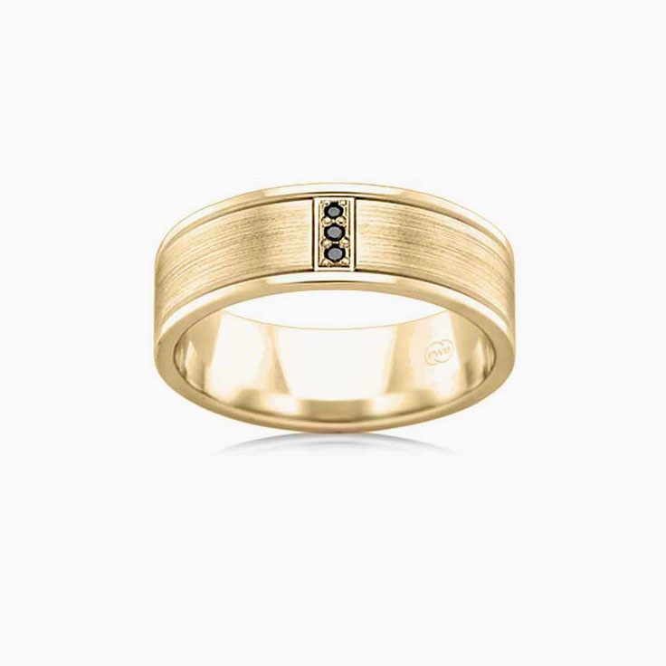 Black Diamond Mens wedding ring F3854