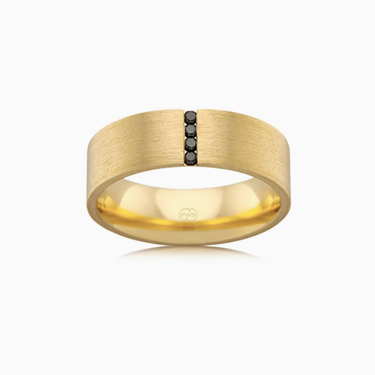Black diamond mens wedding ring F4083