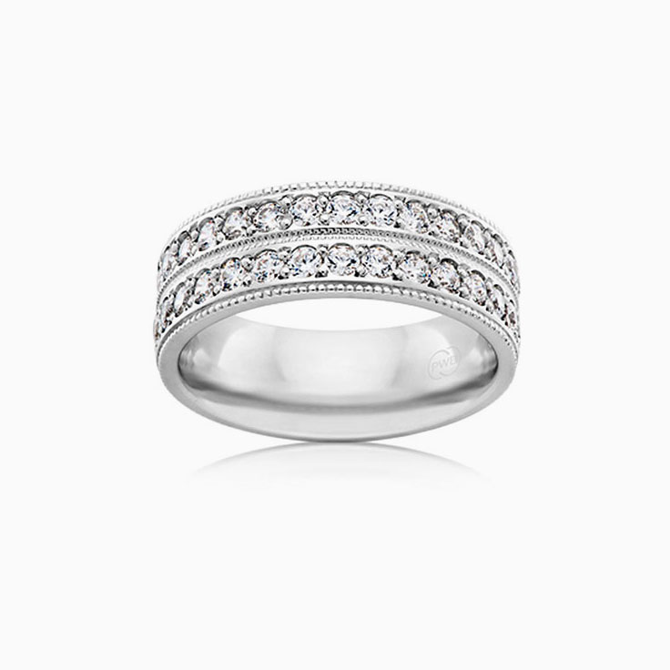 Double row diamond dress ring F4161