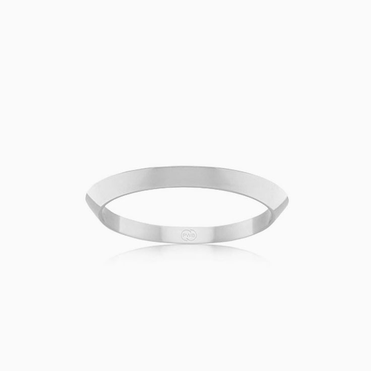 Plain knife edge wedding band FC3637