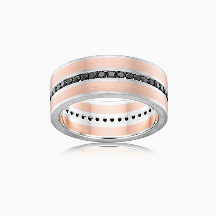 Mens Black diamond ring 2T4078