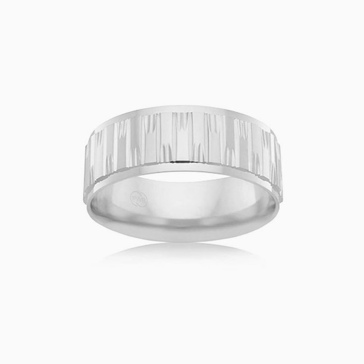 Carved mens ring F1464