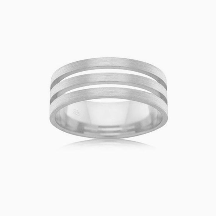 Three band mens ring F3833