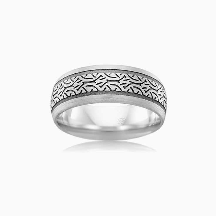 Patterned Mens Wedding ring HD4048