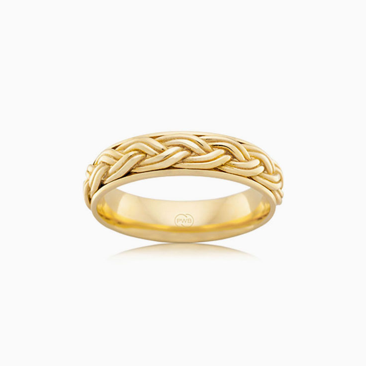 Double plated pattern ring J1482