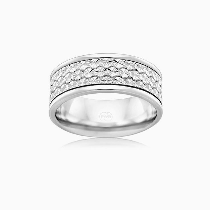 Carved Mens Wedding ring J1666