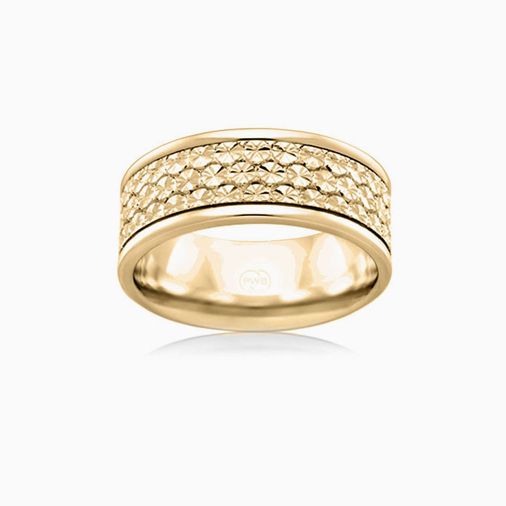 Carved Mens Wedding ring J1666