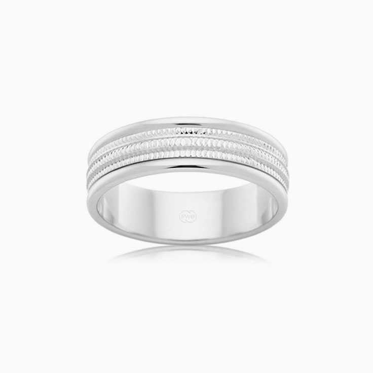 Carved Mens Wedding ring J1766