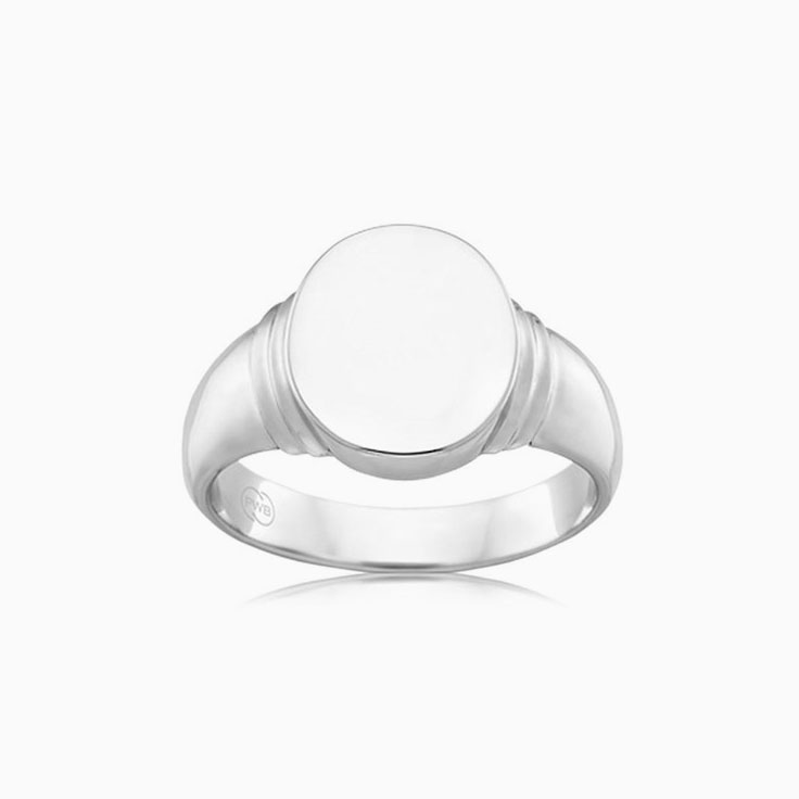 Hand Carved Oval Gold Signet Ring