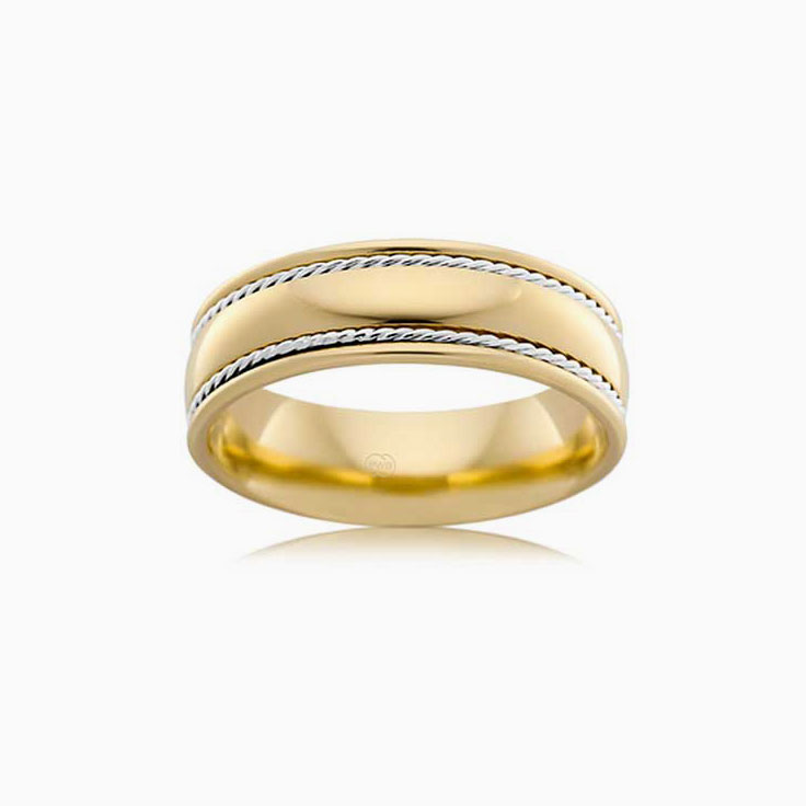 Twisted two tone wedder 2TJ2092