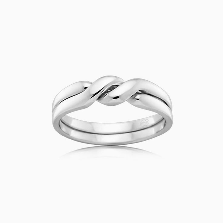 Twisted Gold Band For Womens