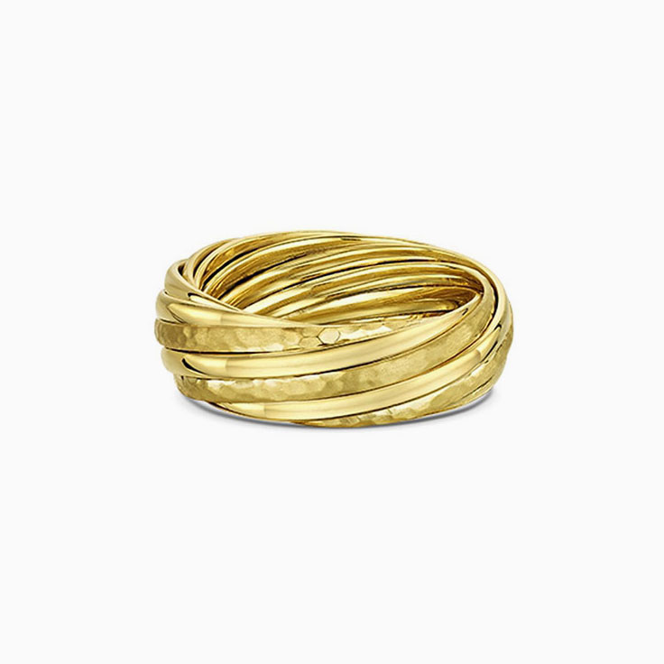 Hammered Mens Wedding Band