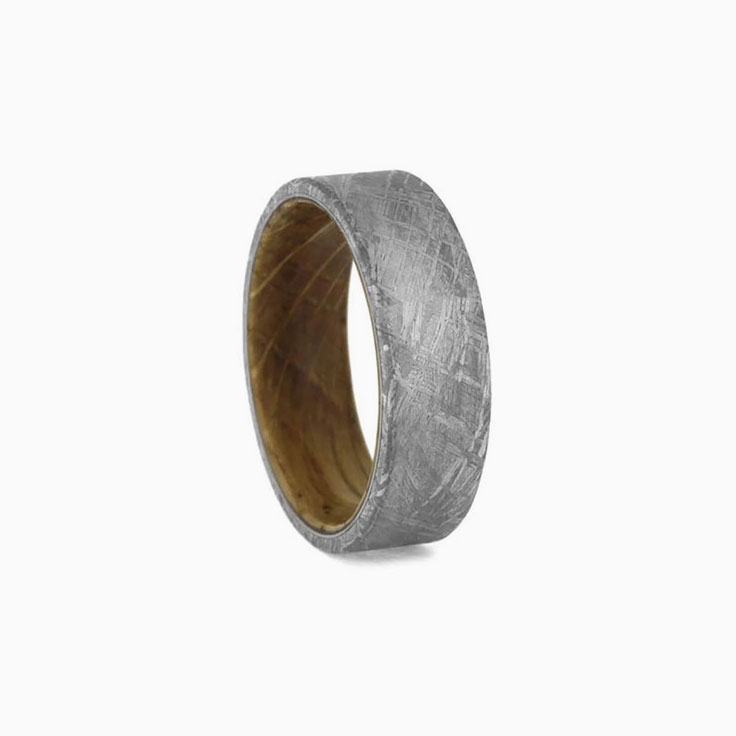 Meteorite With Whiskey Barrel Wood Sleeve