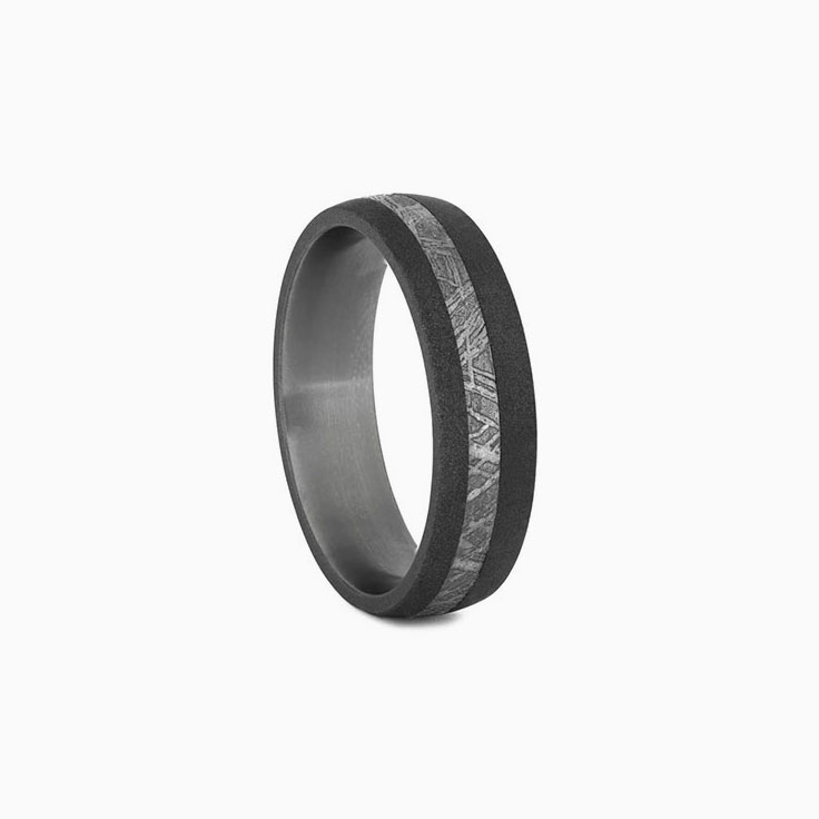 Meteorite With Sandblasted Titanium