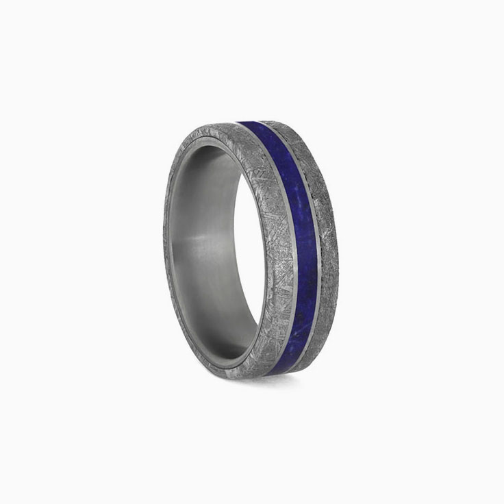 Lapis Lazuli With Meteorite and Titanium