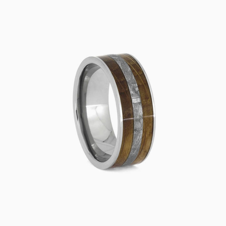 Whiskey Oak With Meteorite and Titanium