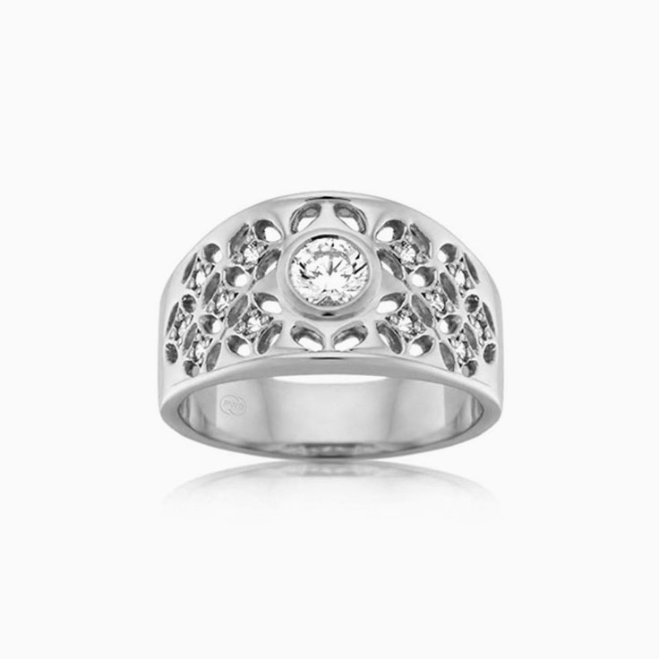Drop set diamond dress ring J1623