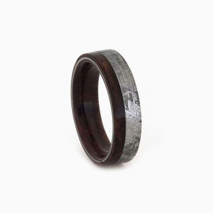 Wood with gibeon Meteorite 3158