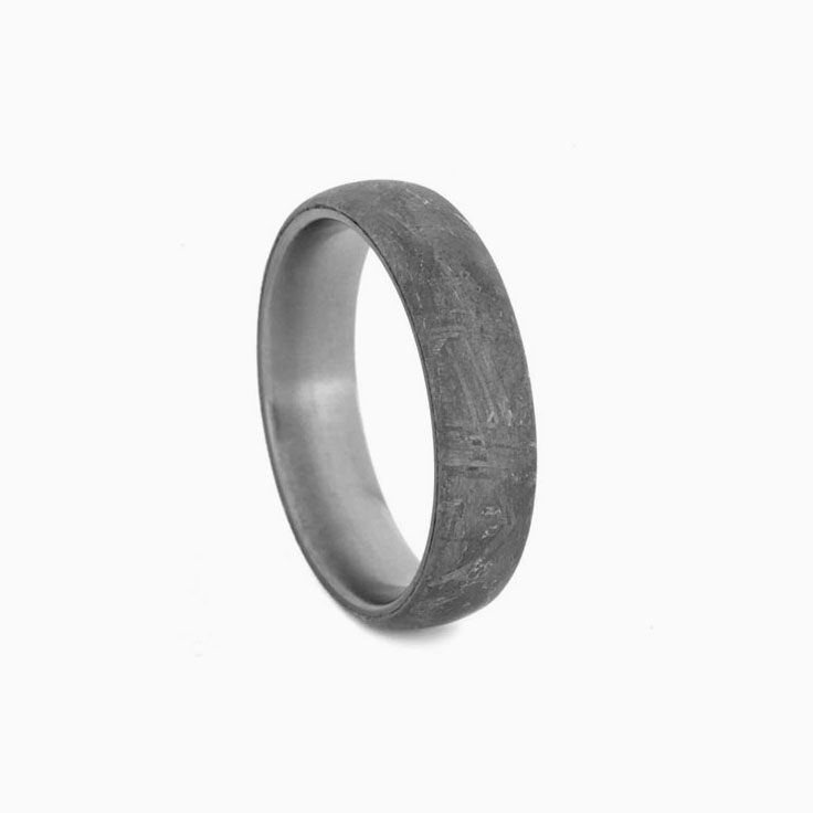 Meteorite with Titanium Band
