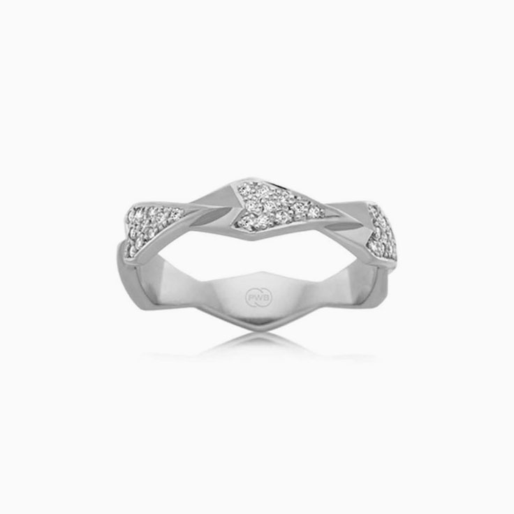 Patterned Diamond Dress ring F4162