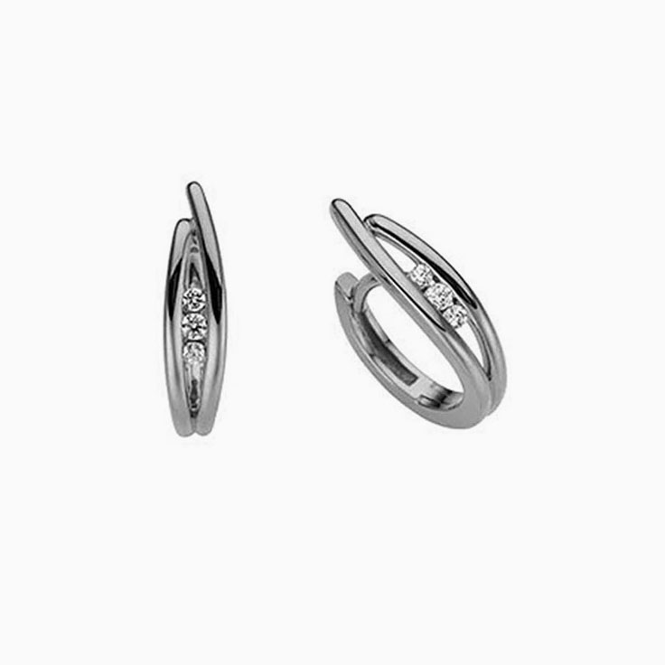 Diamond hinged earrings