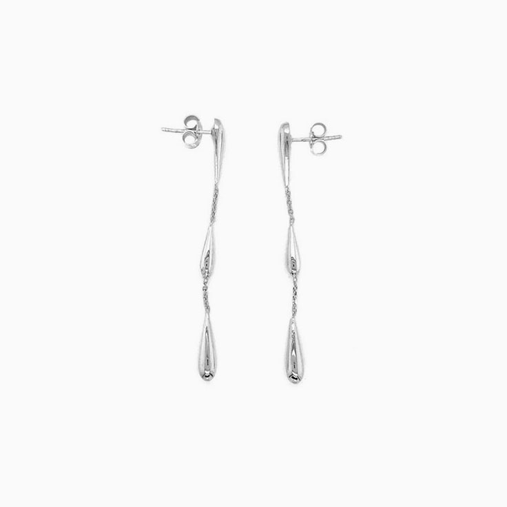 Teardrop gold earrings C169