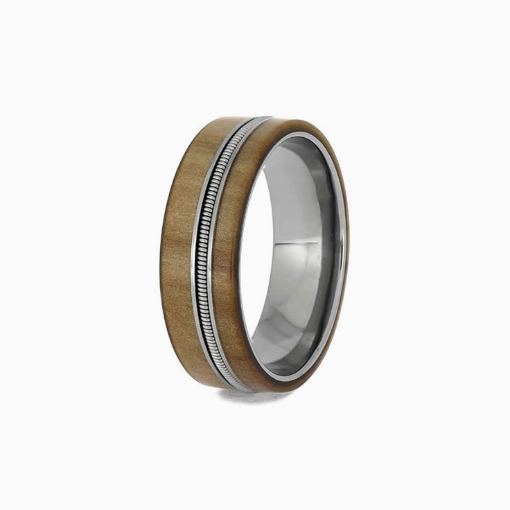 Guitar string mens ring