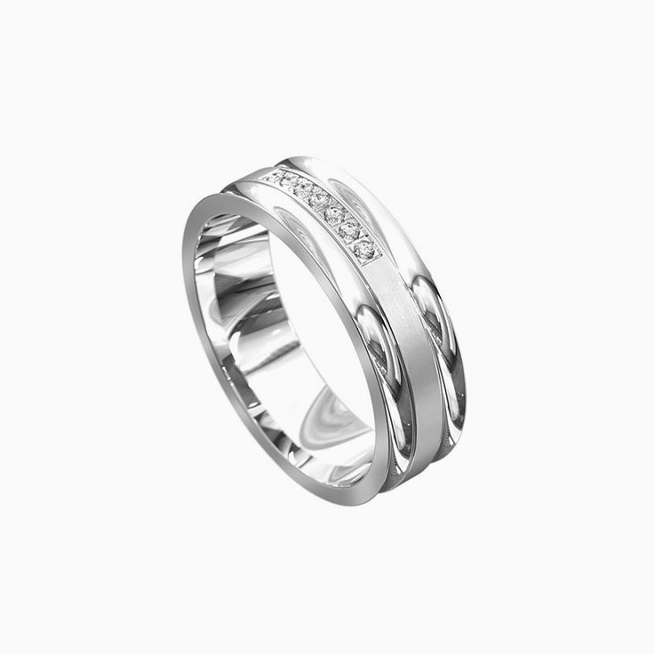 Diamond set wedding ring 7061