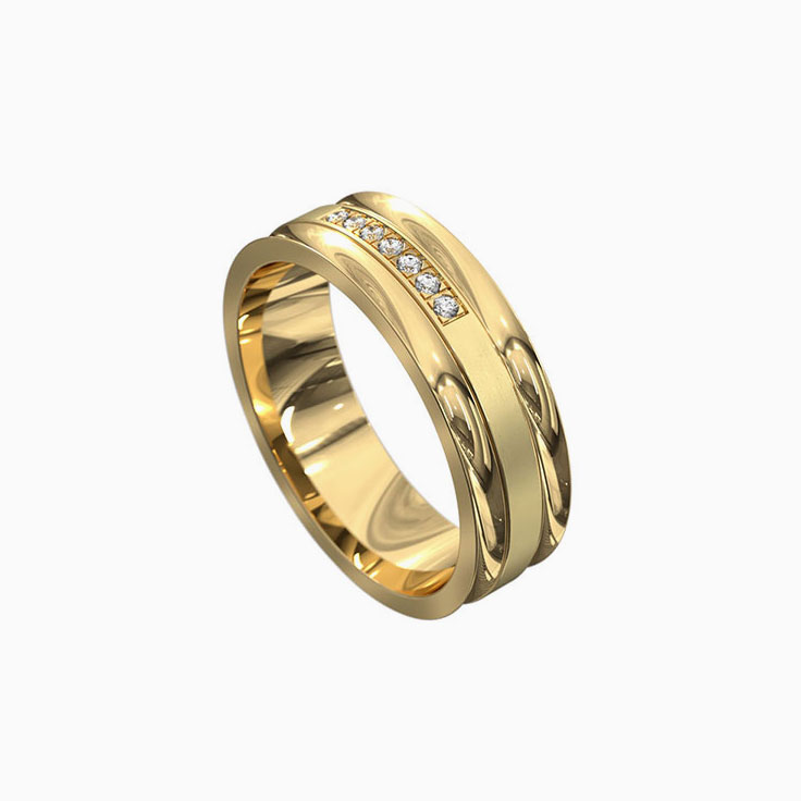 Diamond set wedding ring 7061