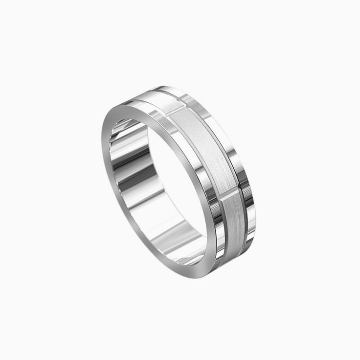 Grooved Mens ring 5024